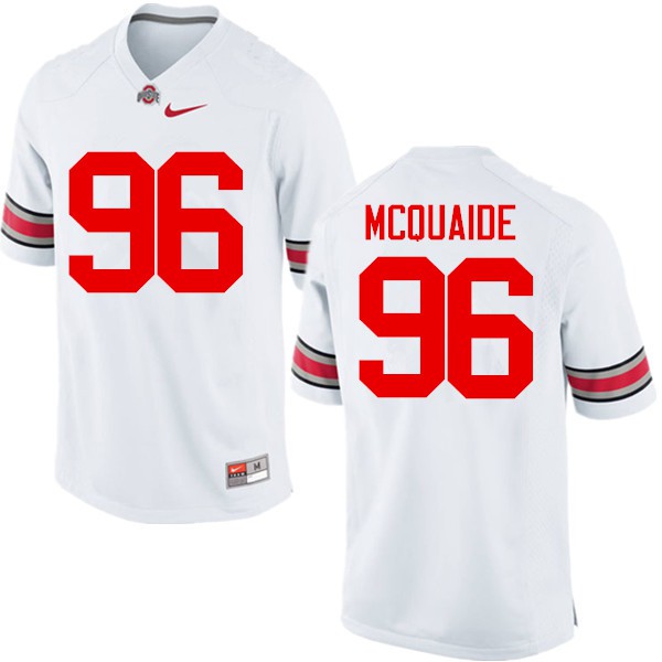 Ohio State Buckeyes #96 Jake McQuaide Men Embroidery Jersey White